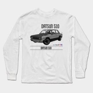 Datsun 510 White Long Sleeve T-Shirt